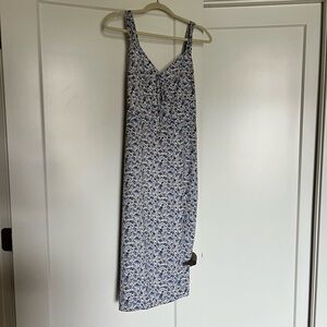 Floral Blue and White Abercrombie & Fitch Dress